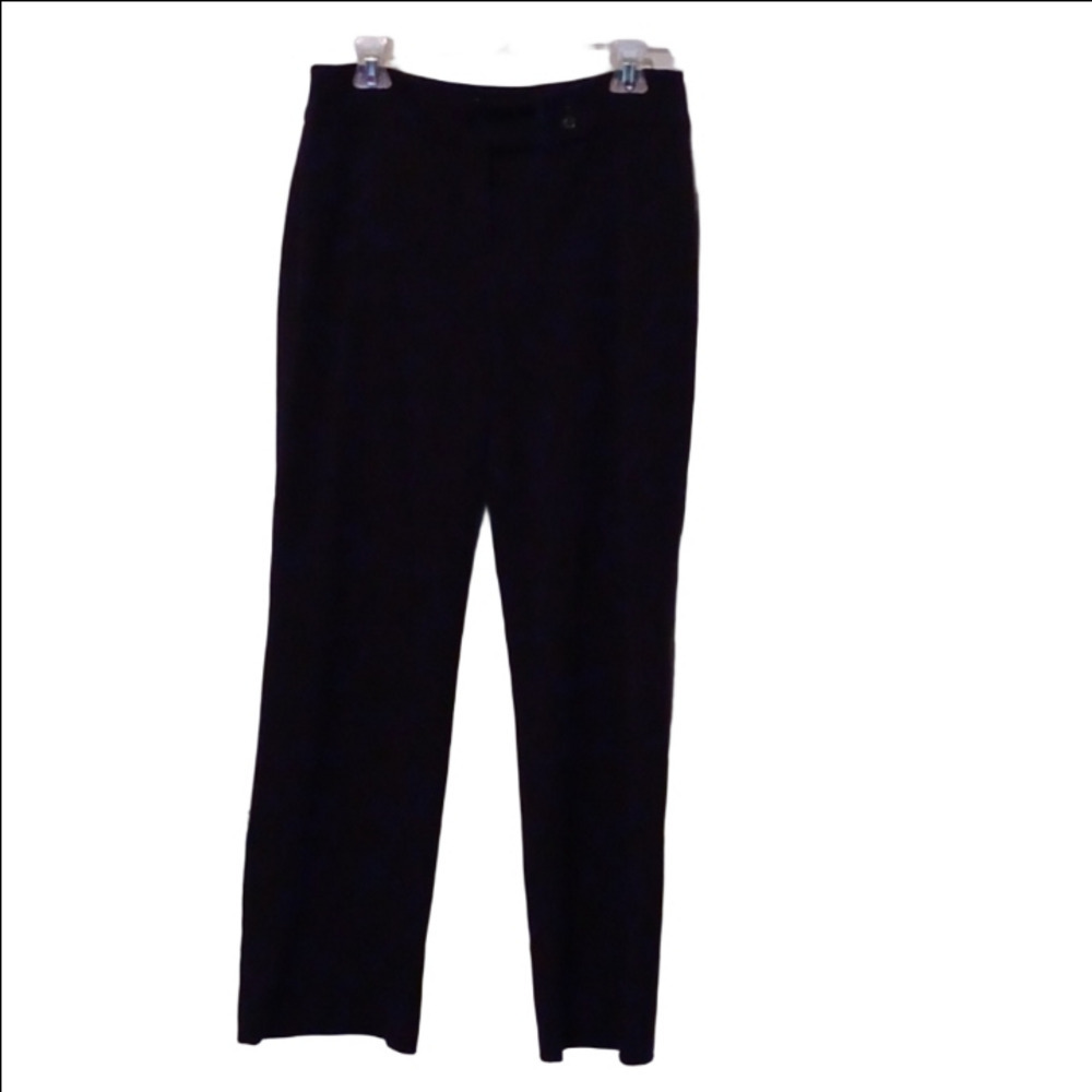-- Gloria Vanderbilt Deep Black Trousers - Picture 1 of 7